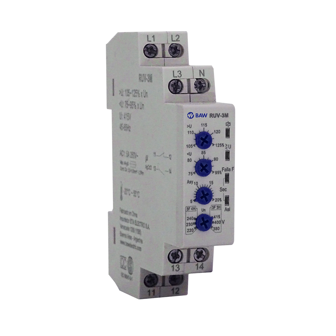 Protección analógica de tensión trifásica 3 o 4 conductores