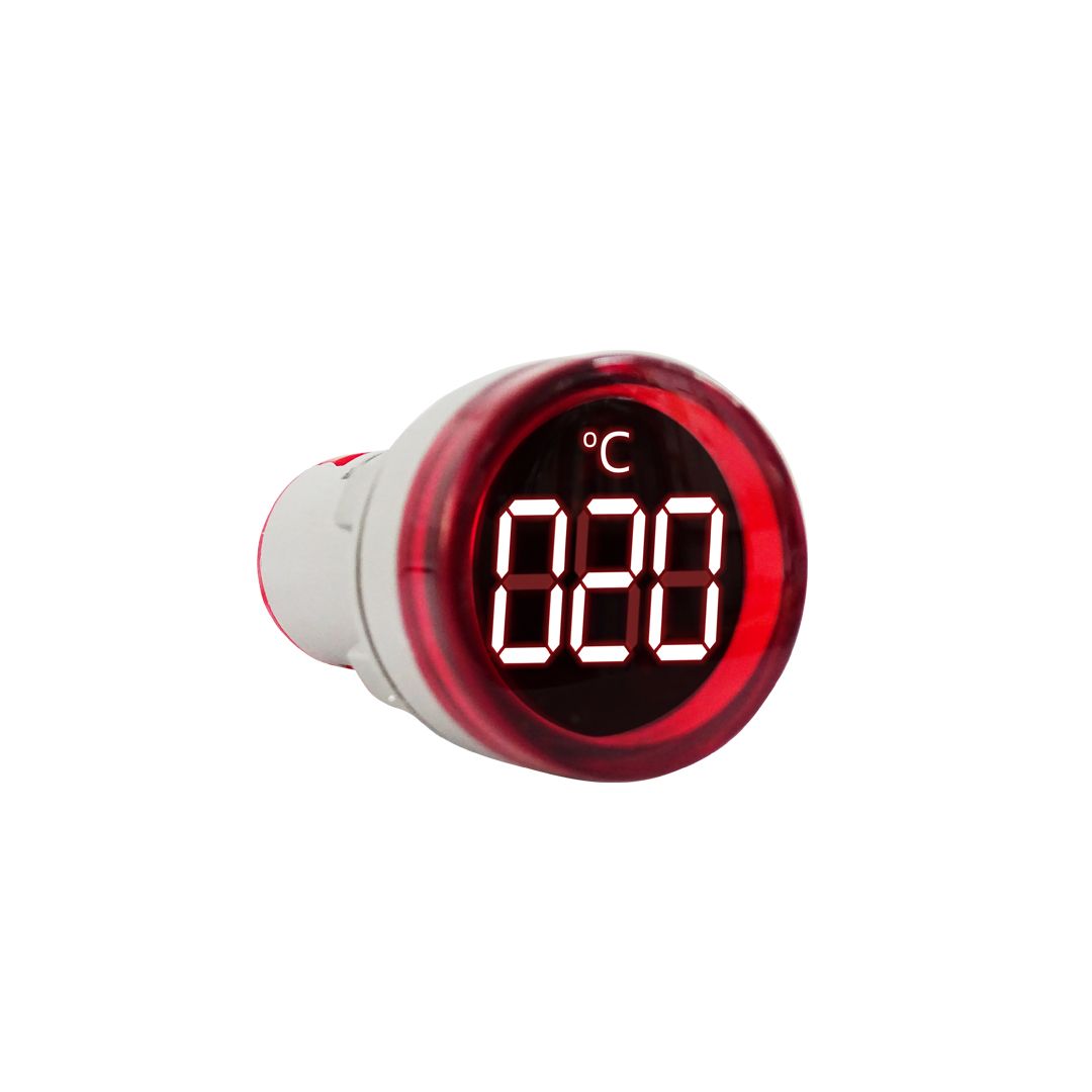 Mini Termometro digital LED Øext 29mm. -20°~ +199°C  ROJO