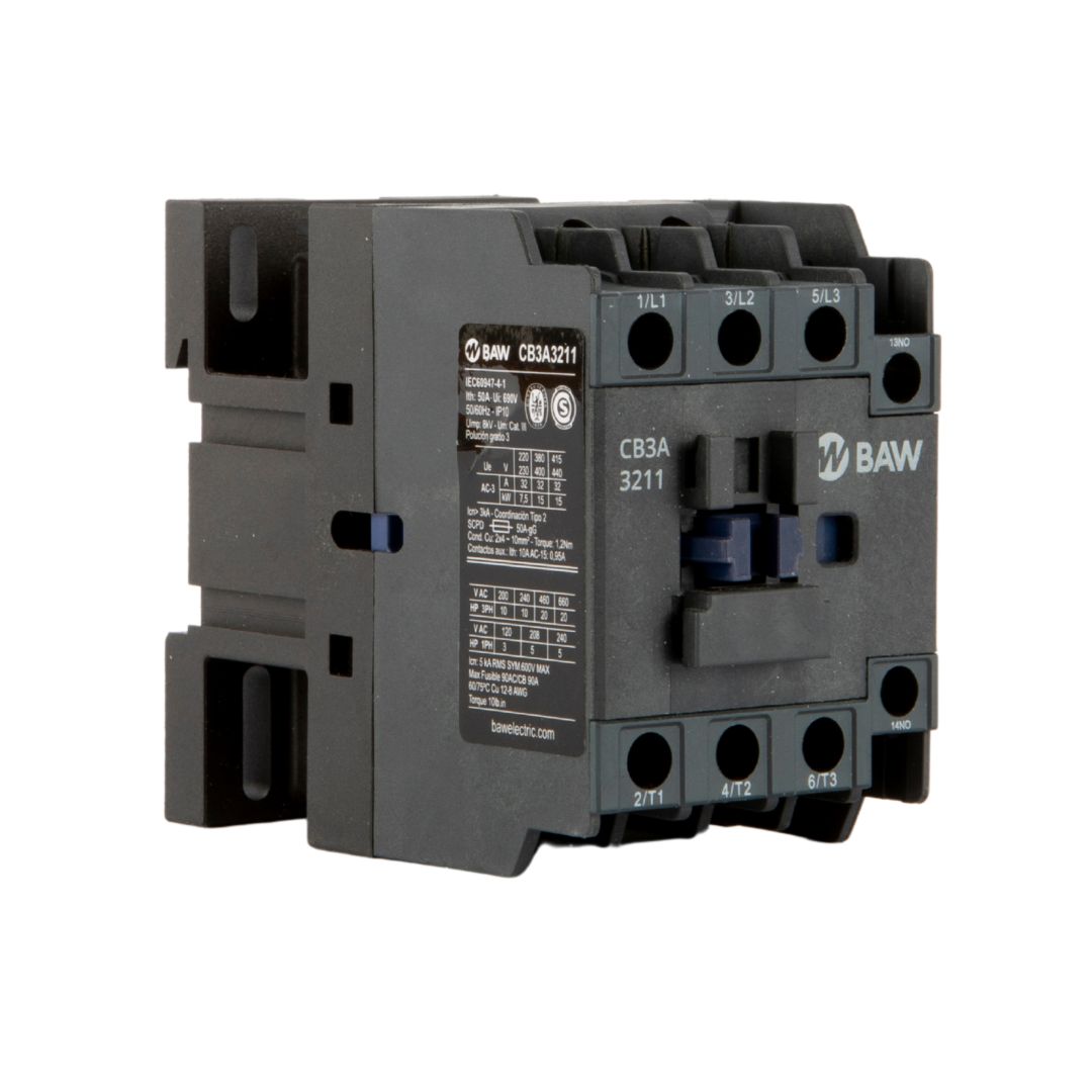 Contactor 3P. 15kW AC3 32A 1Na+1Nc Bobina 24Vca 50-60Hz