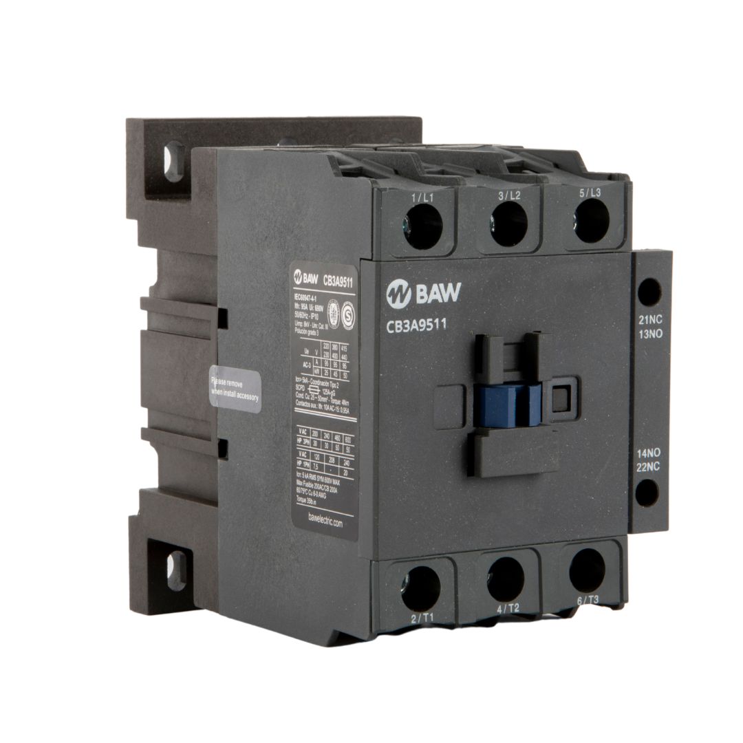 Contactor 3P. 45kW AC3 95A 1Na+1Nc Bobina 24Vca 50-60Hz