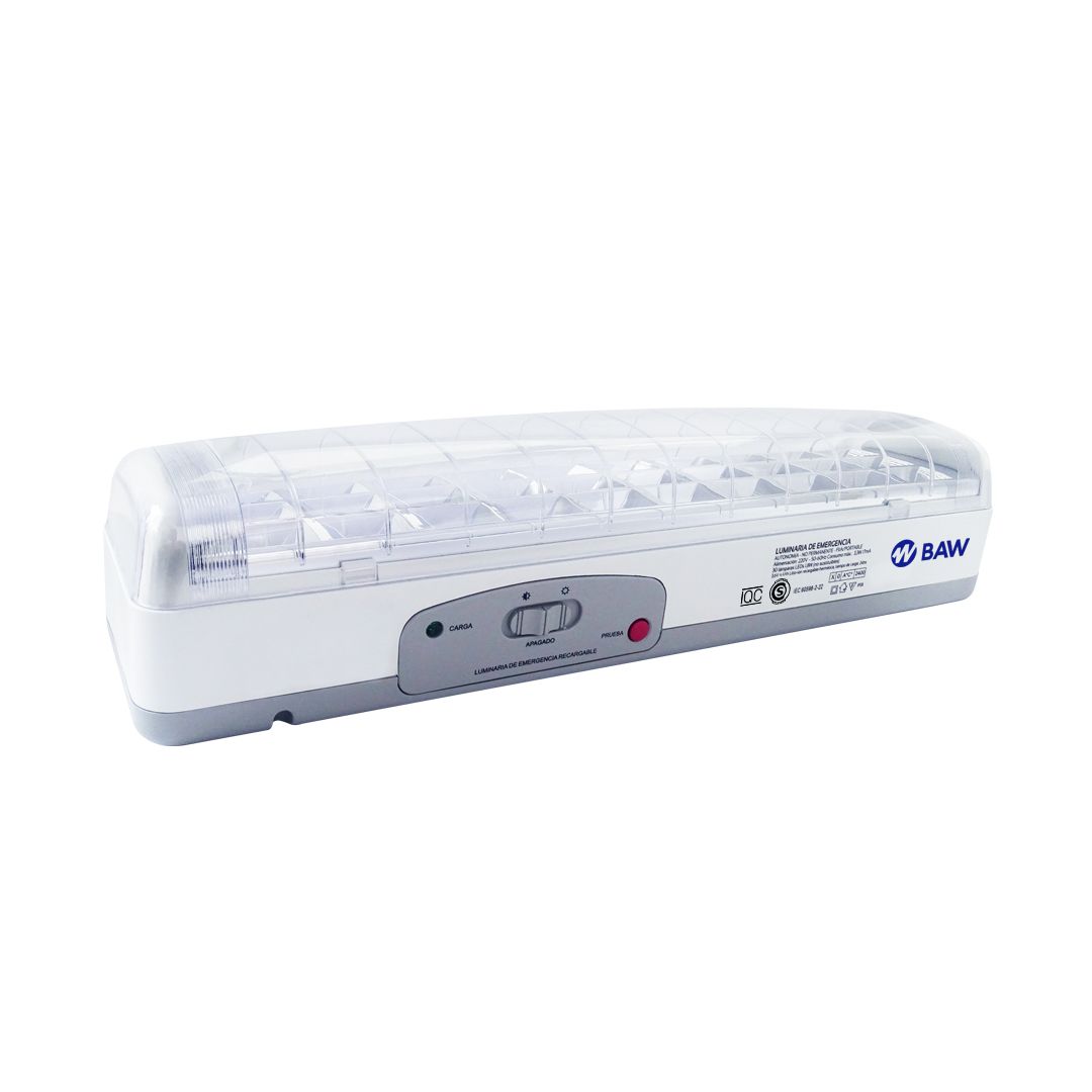 Luz de emergencia, 30 LED SMD, 220V~, 50-60Hz, Autonomía: 40hs.