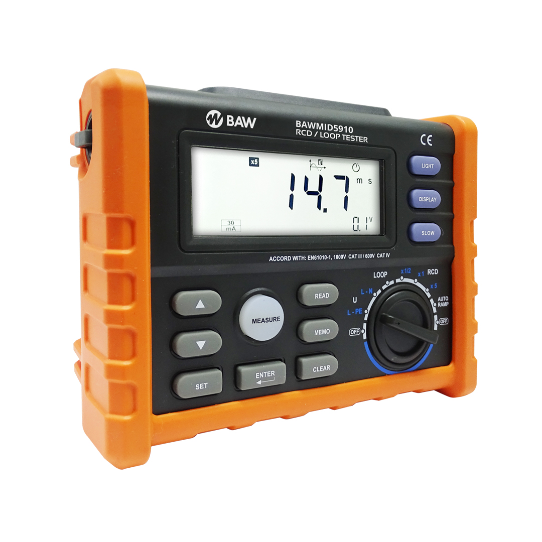 Probador de interruptores diferenciales conforme IEC 61008.