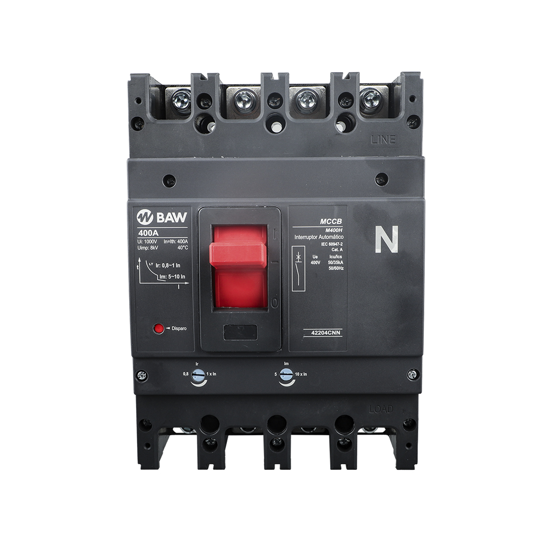 Interruptor automático regulable TMg 320-400A 4P 400V. Icu/Ics=50/35kA. MCCB Serie CN.