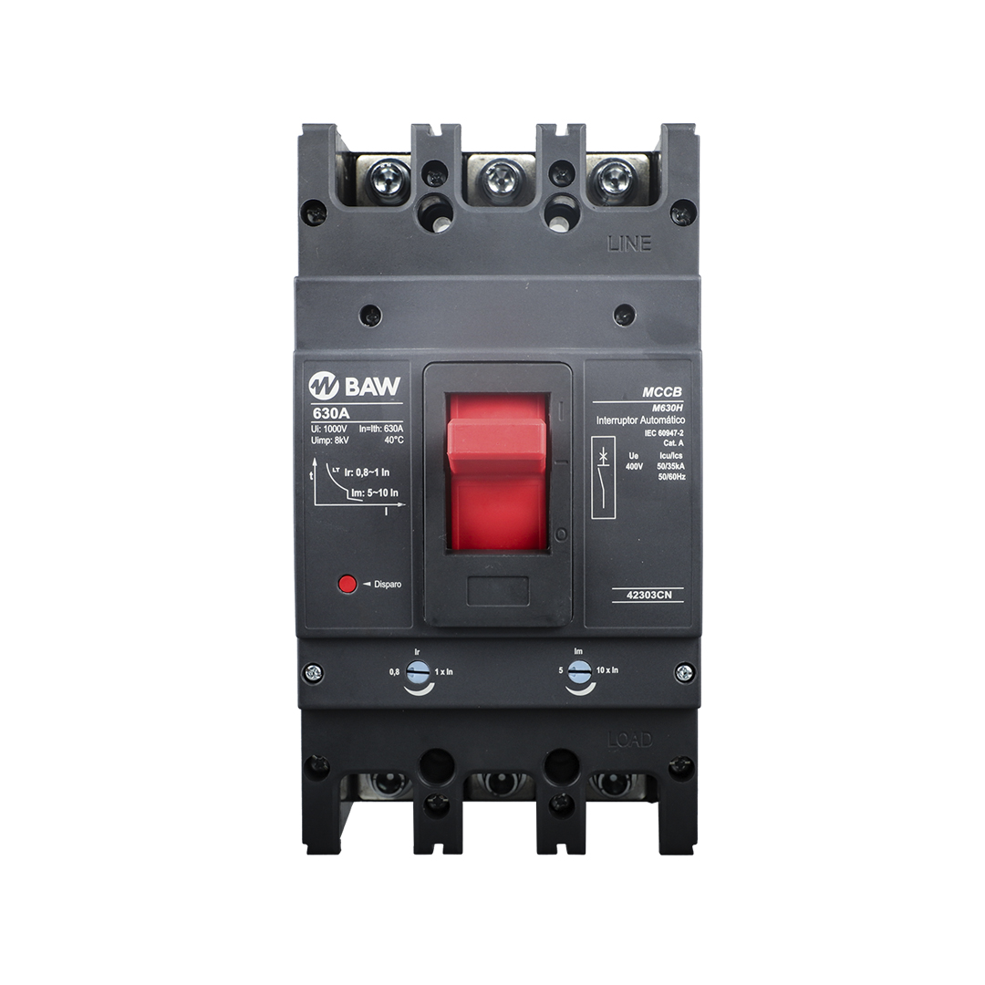 Interruptor automático regulable TMg 500-630A 3P 400V. Icu/Ics=50/35kA. MCCB Serie CN.