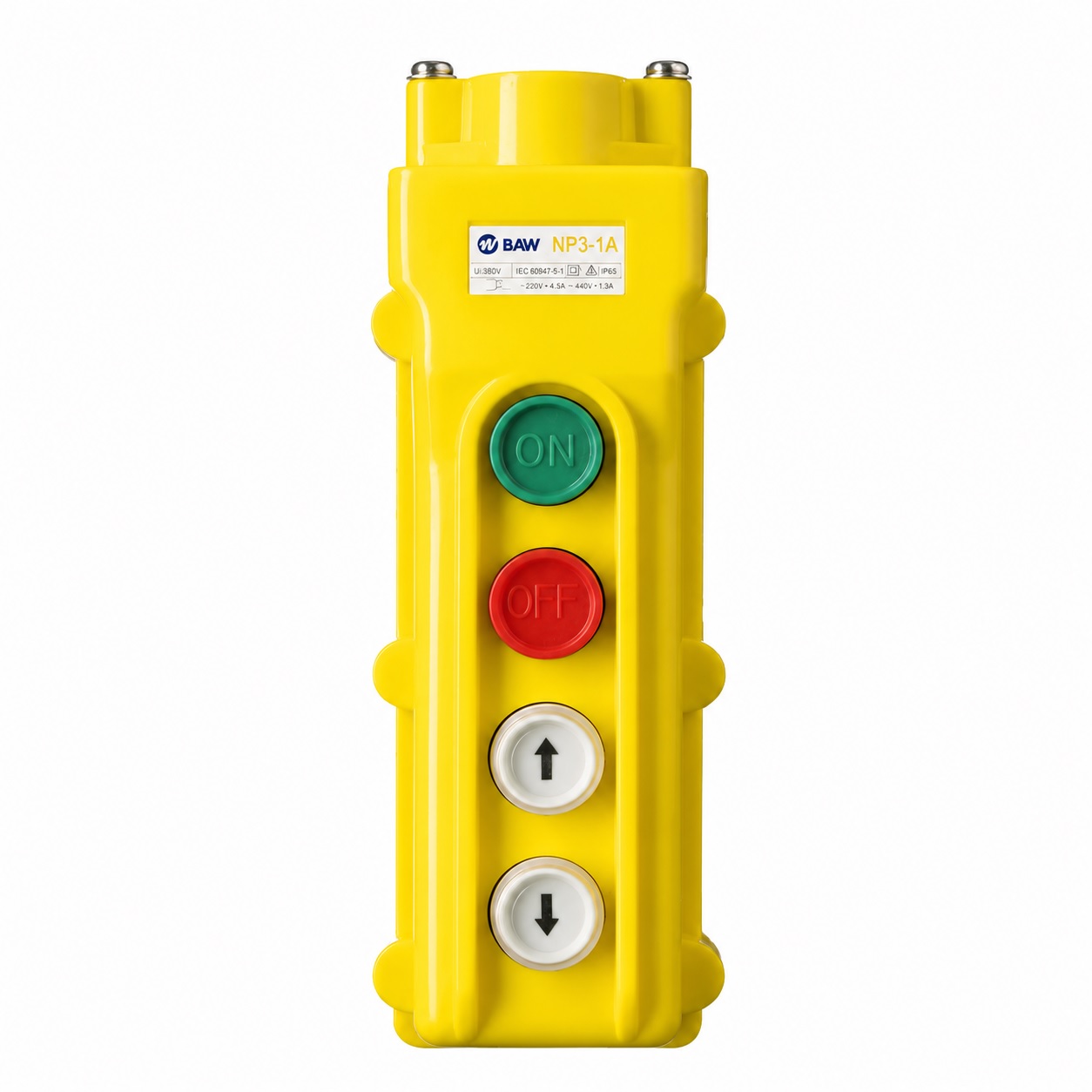 Pulsador colgante industrial con movimientos enclavados IP54
